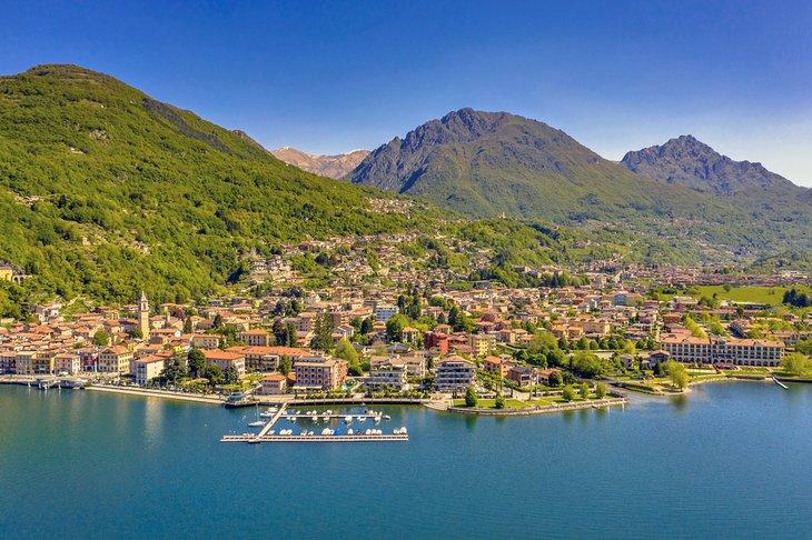 Vista aérea de Porlezza, Lago Lugano