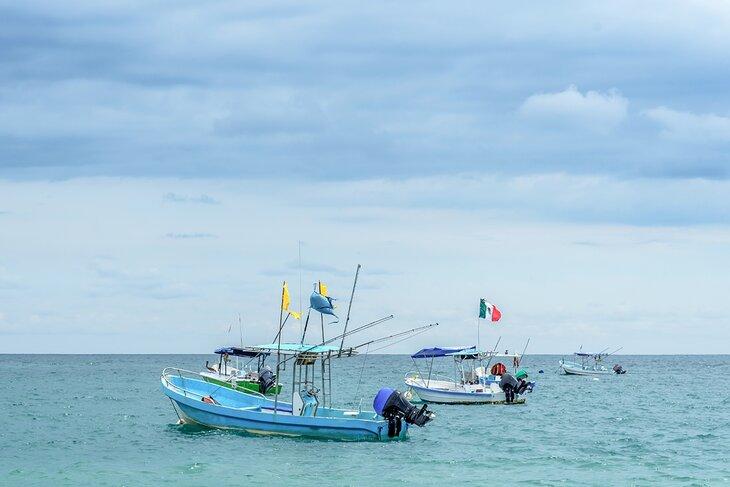 Barcos de pesca en Puerto Escondido