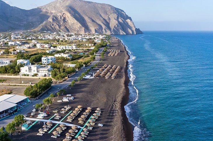 Plage de Perissa, Santorin