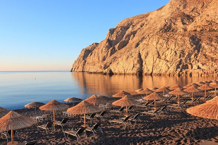 Plage Kamari, Santorin