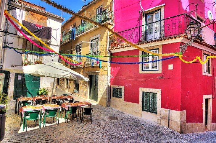 Comiendo en las calles de Lisboa