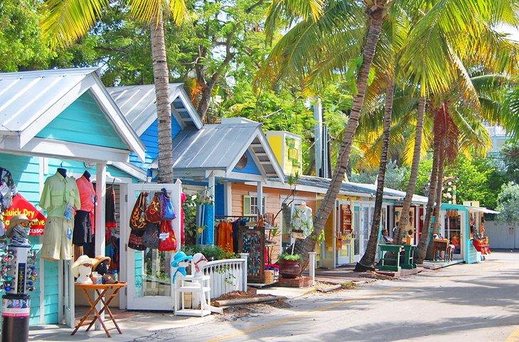 Farbenfrohe Geschenkläden in Key West