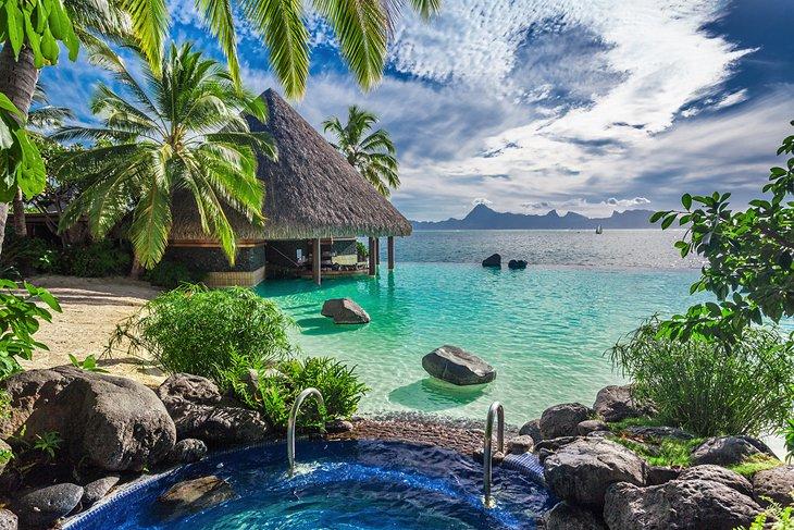 Ozeanblick von einem Tahiti-Resort