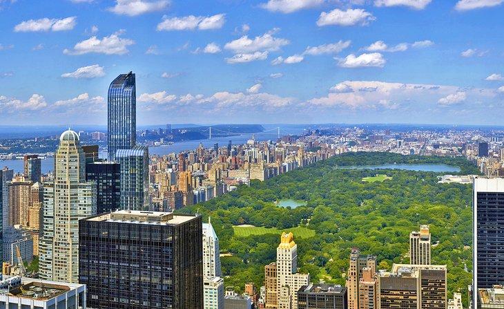 Vue aérienne de Central Park et de New York