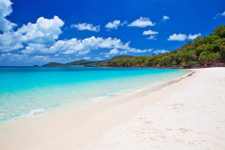 Playa Whitehaven en las islas Whitsunday de Queensland