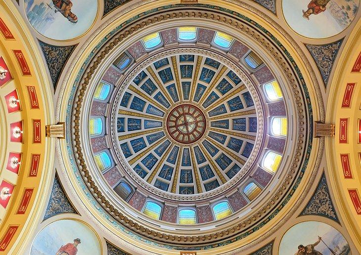 Blick auf das Innen Dach des Montana State Capitol