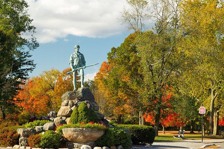 Estatua de Minuteman en Battle Green
