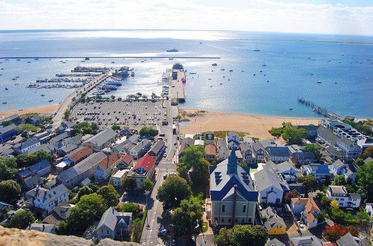 Vista aérea del puerto de Provincetown
