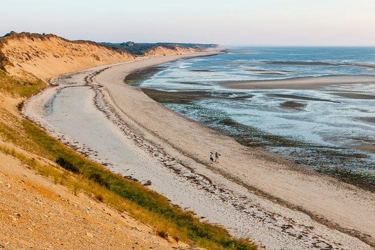 Vista desde las dunas en Duck Harbor Beach