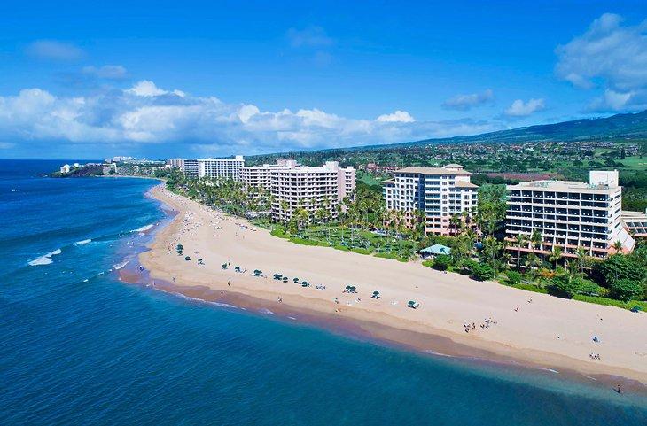 Vista aérea de la Playa Kaanapali