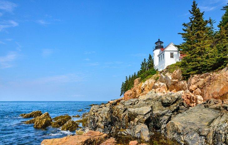 Phare historique dans le Parc National d'Acadia