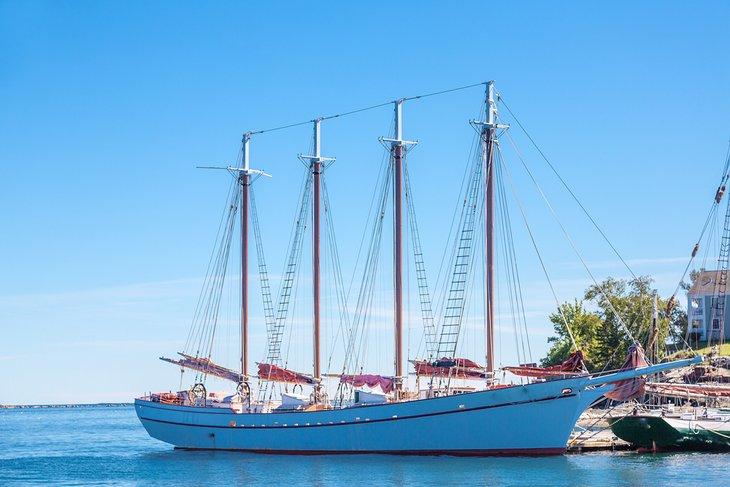 Grand voilier à Bar Harbor, Maine
