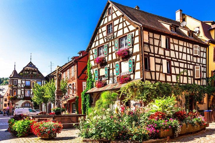 Edificios de entramado de madera en Kaysersberg