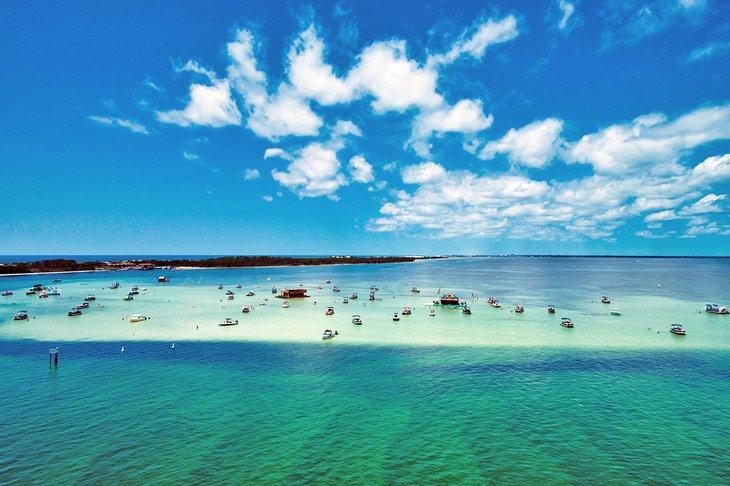 Luftaufnahme von Crab Island