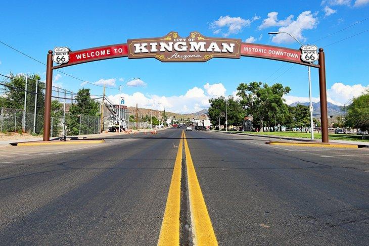Willkommensschild von Kingman, Arizona