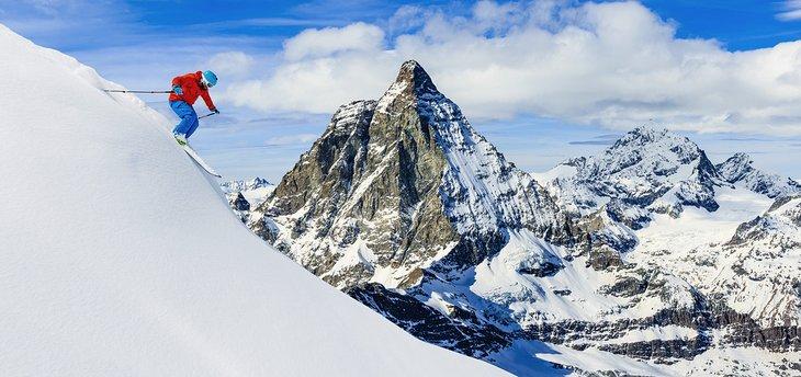Ski près du Cervin