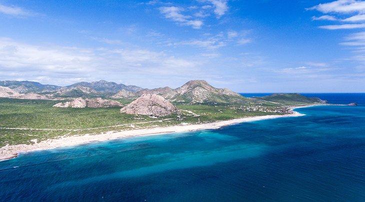 Vista aérea del Parque Nacional Marino Cabo Pulmo