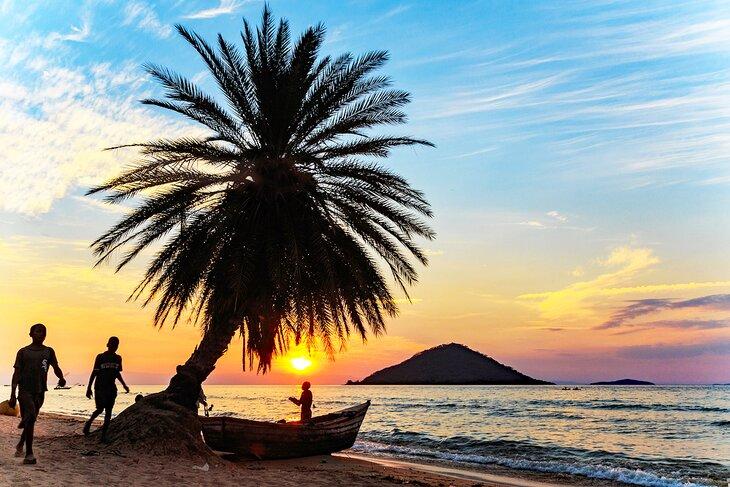 Lago Malawi al atardecer
