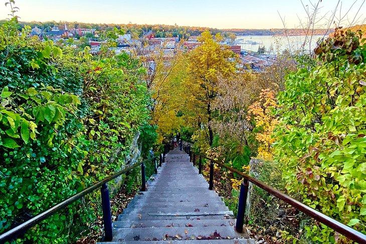 Escaleras históricas en Stillwater