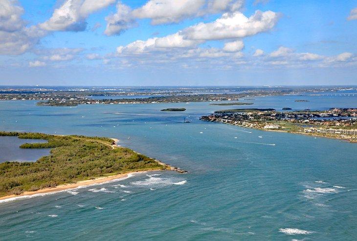 Vista aérea de St. Lucie Inlet