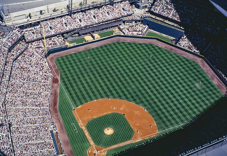 Luftaufnahme des Baseballstadions in Seattle