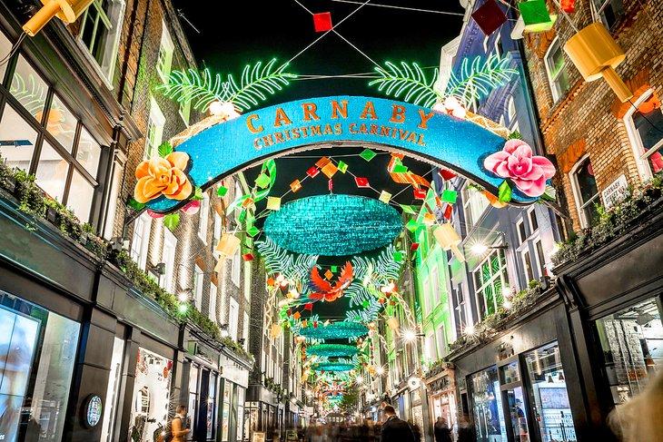 Luces navideñas en Carnaby Street