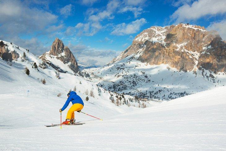 Skifahrer in Cortina d'Ampezzo