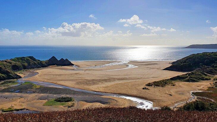 Playa de Three Cliffs Bay