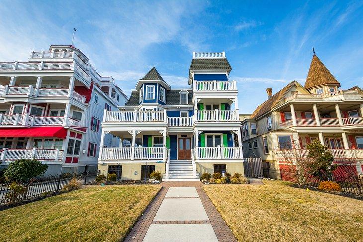 Casas victorianas en el Distrito Histórico de Cape May