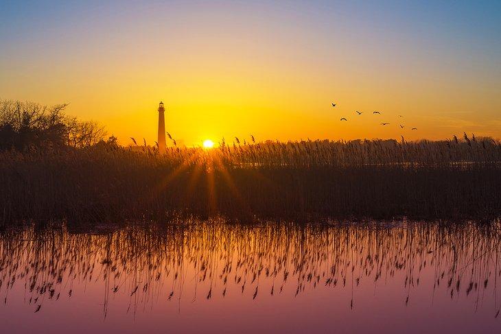 Faro de Cape May al atardecer