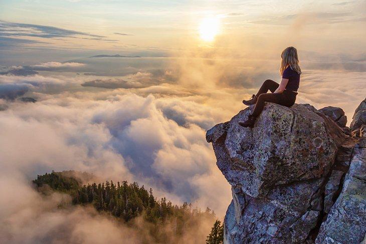 Wanderer auf dem Gipfel des St. Mark's Summit