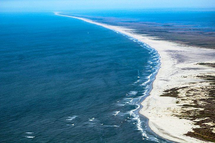 Vista aérea de Portsmouth Island, Carolina del Norte