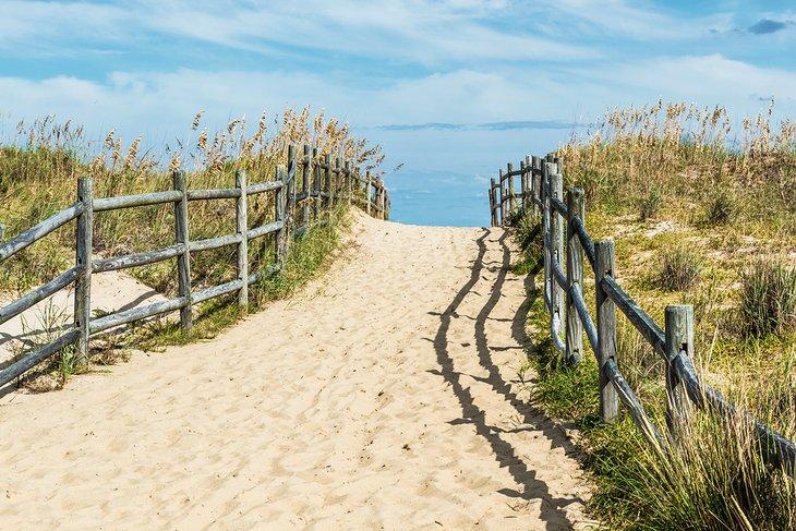 Camino hacia Sandbridge Beach, Virginia