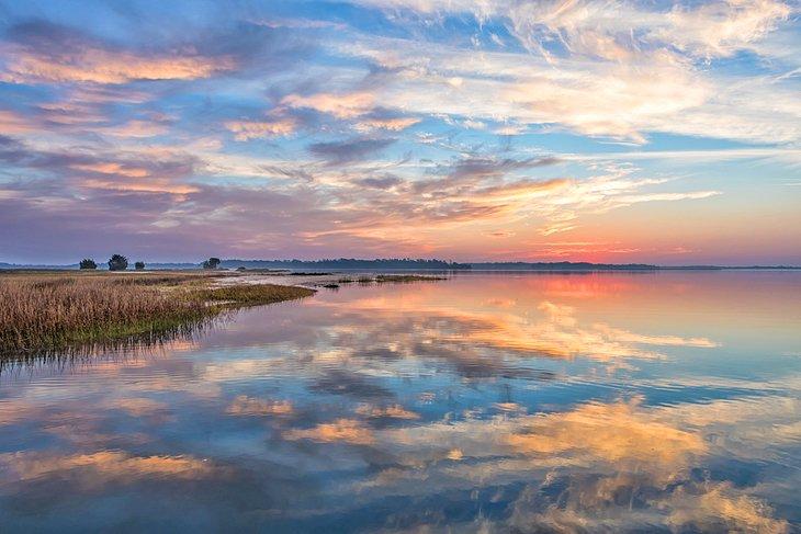 Lever de soleil sur la rivière Beaufort