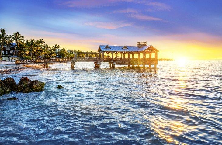 Quai à Key West au coucher du soleil