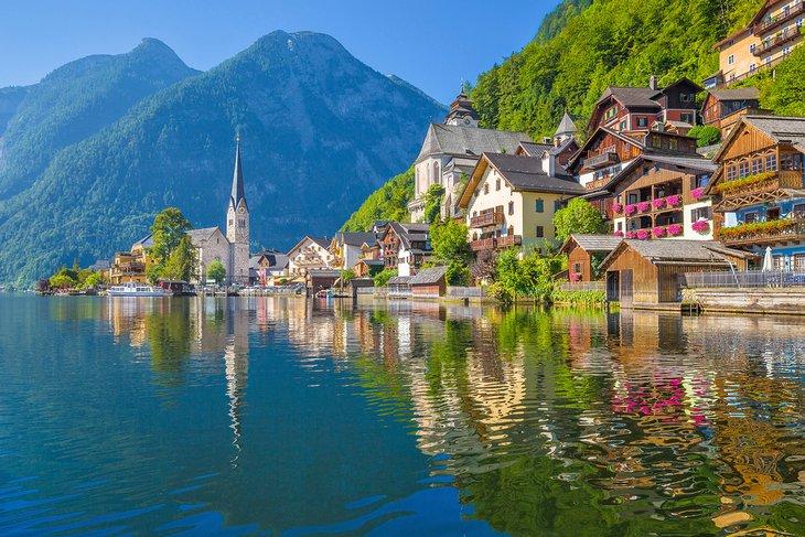 Pueblo de Hallstatt en el Lago Hallstatt