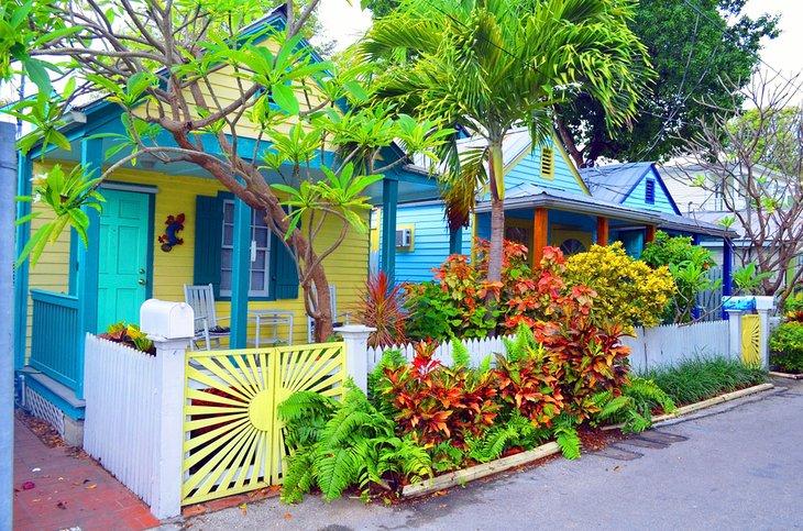 Cabañas coloridas en Key West