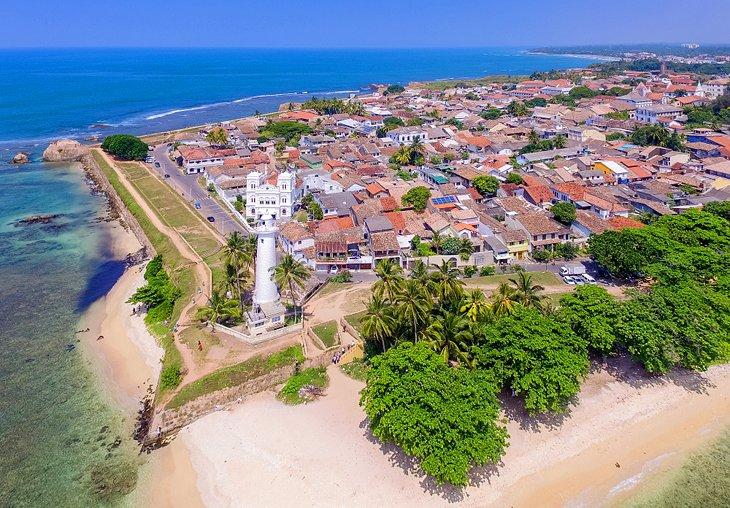 Vista aérea del Fuerte Holandés de Galle