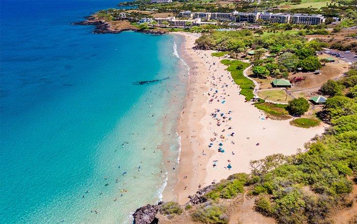 Luftaufnahme des Hapuna Beach State Park