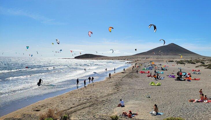 Kiteboarding en Playa Medano