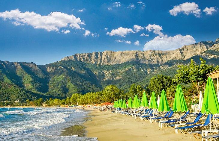 Playa de Psili Ammos en la isla de Thassos
