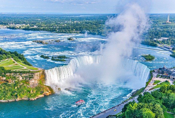 Vista aérea de las Cataratas del Niágara