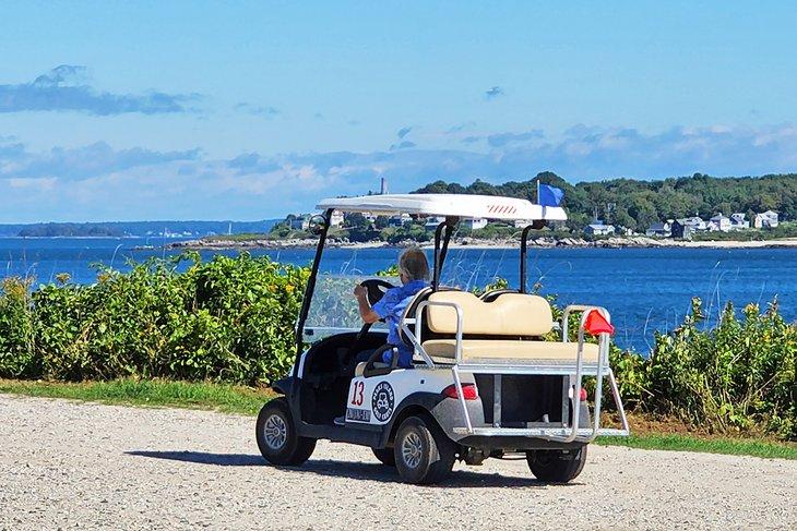 Golfcart auf Peaks Island