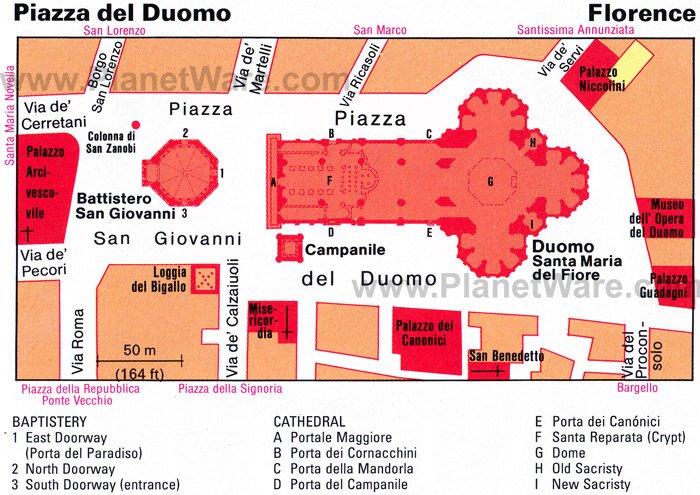 Piazza del Duomo - Mapa