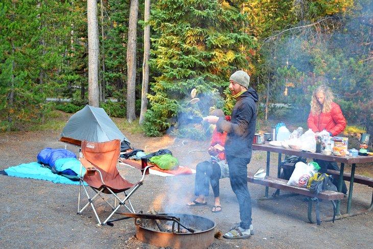 Pfannkuchen in Yellowstone Nationalpark wenden