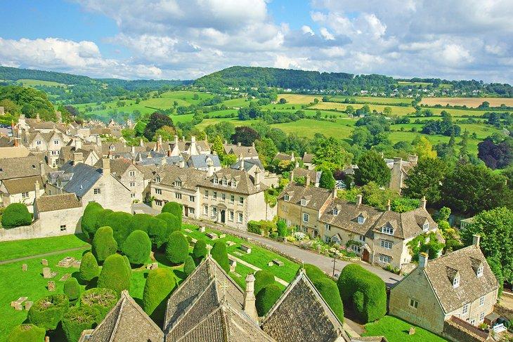 Vista del encantador pueblo de Painswick