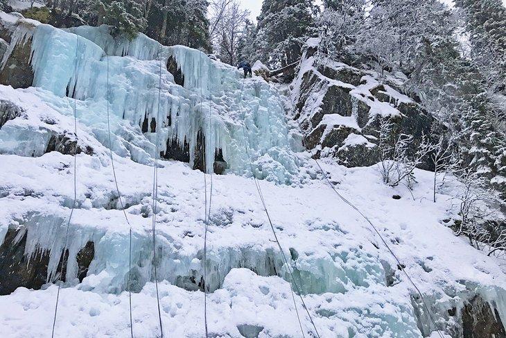 Eisklettern in Rjukan, Norwegen