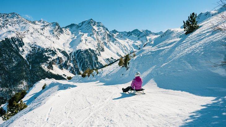 Rodeln in Tirol, Österreich