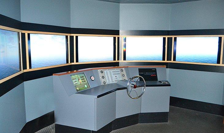 Simulateur de bateau au River Discovery Center