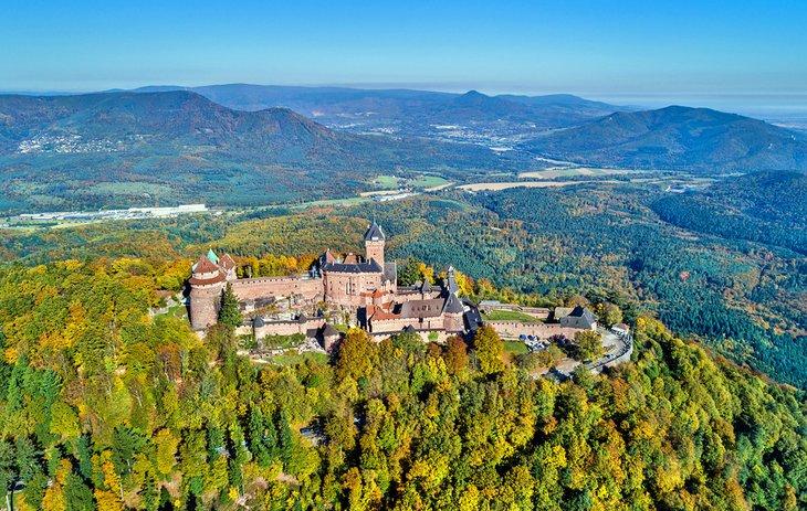 Vista aérea del Château du Haut-Koenigsbourg